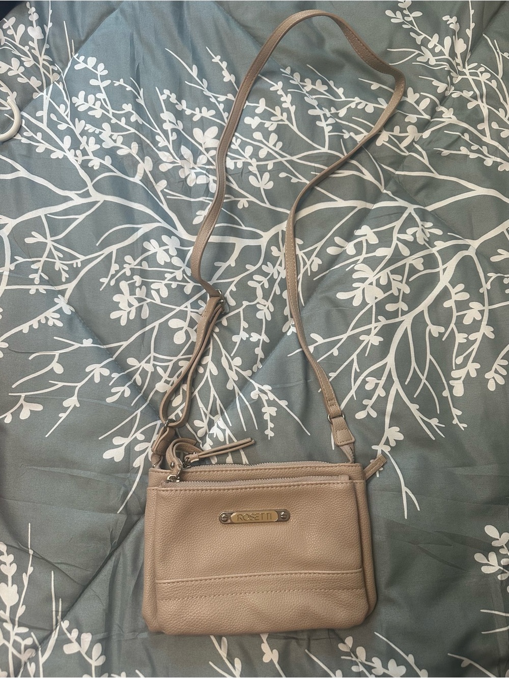 Rosetti Taupe Crossbody Bag with Adjustable Strap